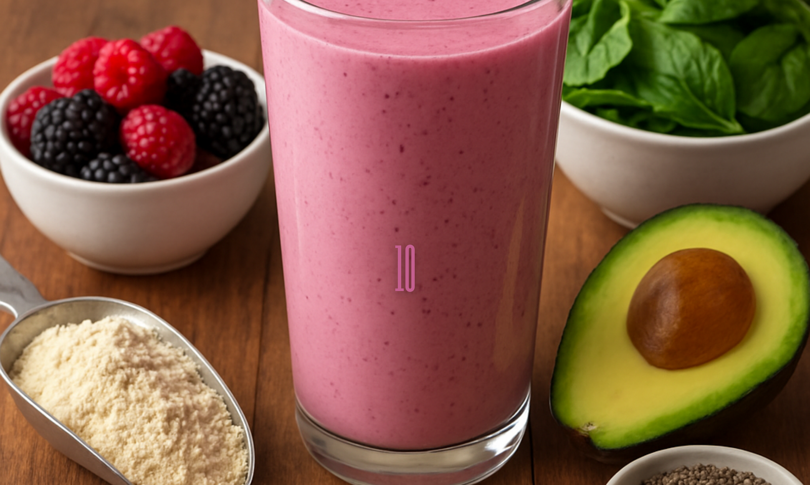Balanced smoothie illustrating optimal nutrient ratios in smoothies for maximum fat burning results.