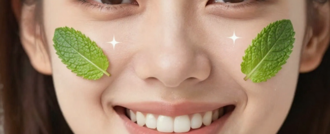 Person smiling confidently with visual elements symbolizing fresh breath after adopting healthy oral hygiene habits